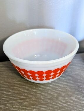 Vintage Pyrex Orange Polkadot Pattern